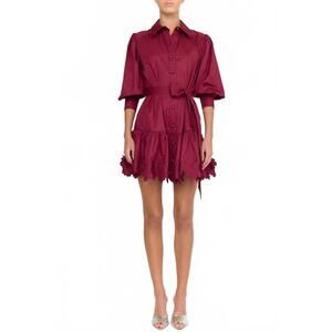 NEW CHRISTY LYNN women's norie dress in maroon